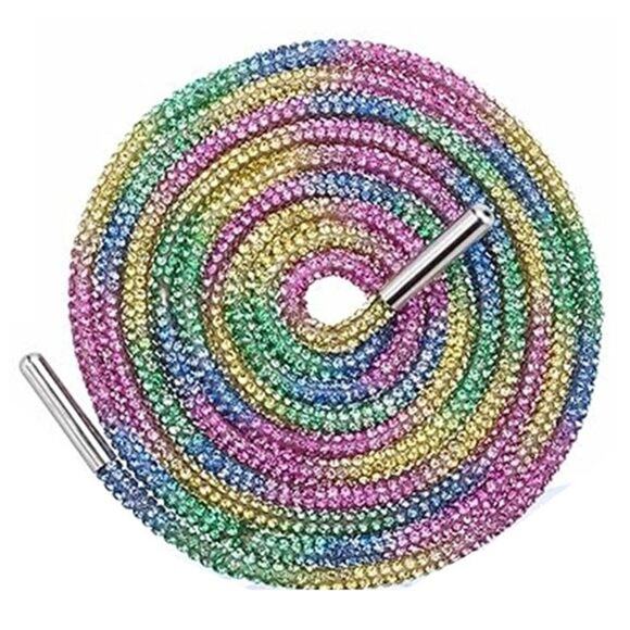 unbranded Accessories - Rainbow crystal shoelaces - holy bling, Batman!